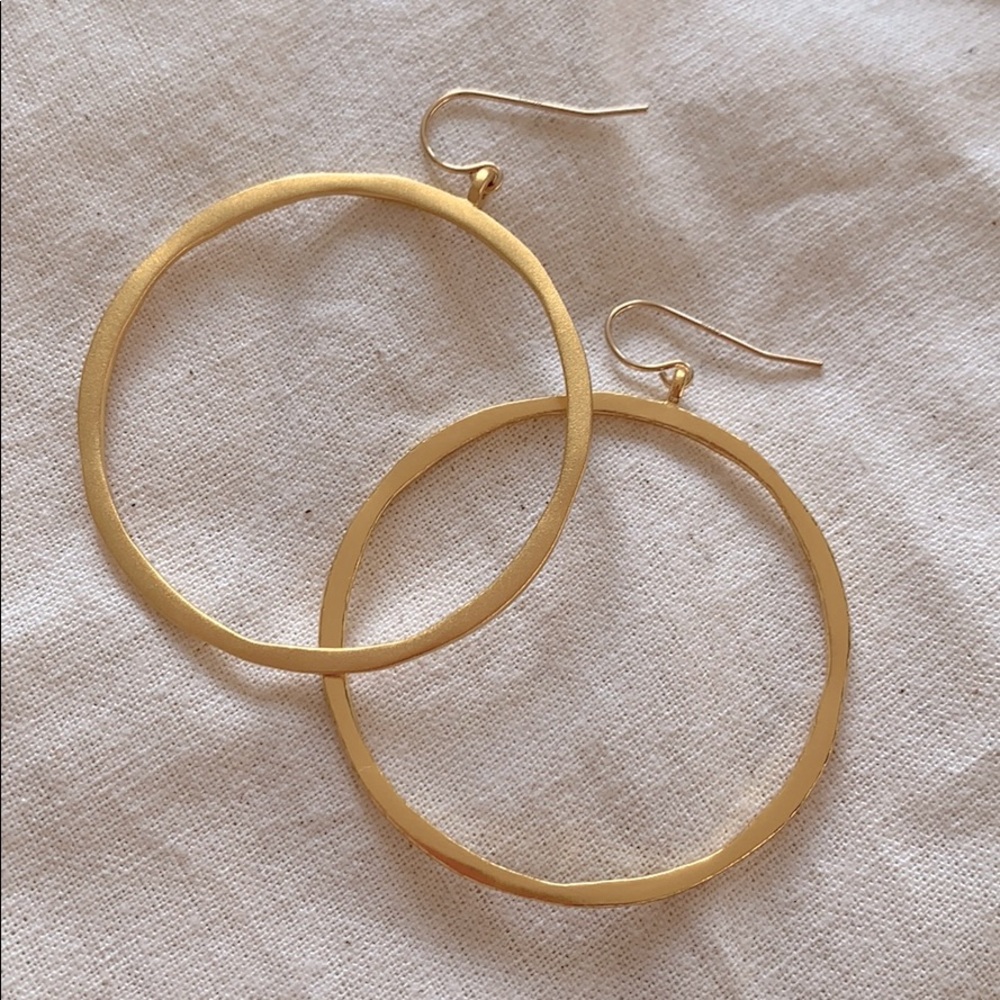 Gorjana Hammered Gold Hoop Earrings
